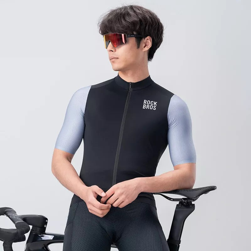 ROCKBROS Leicht Herren Fahrradtrikot Kurzarm Trikot MTB/Rennrad EU Größe
