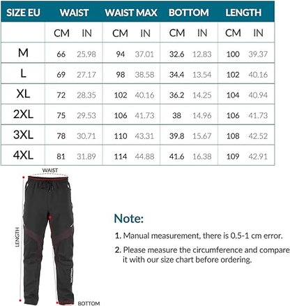 ROCKBROS Fahrradhose Winddicht Lange Hose Sport Radhose Europäische Größe M-4XL