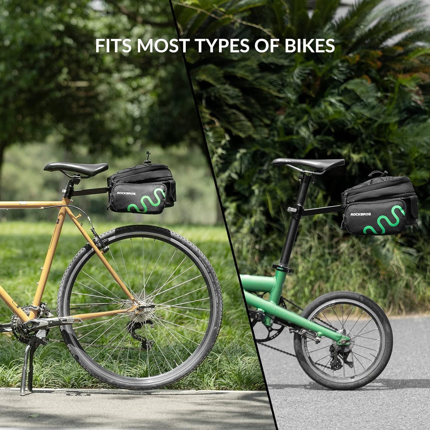 ROCKBROS Gepäckträgertasche Fahrrad Satteltasche Schnellspanner Erweiterbar 6/8L
