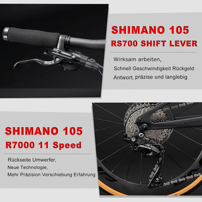 KABON City Faltrad Carbon Shimano Altus 11S 20 Zoll mit Carbon Laufrädern