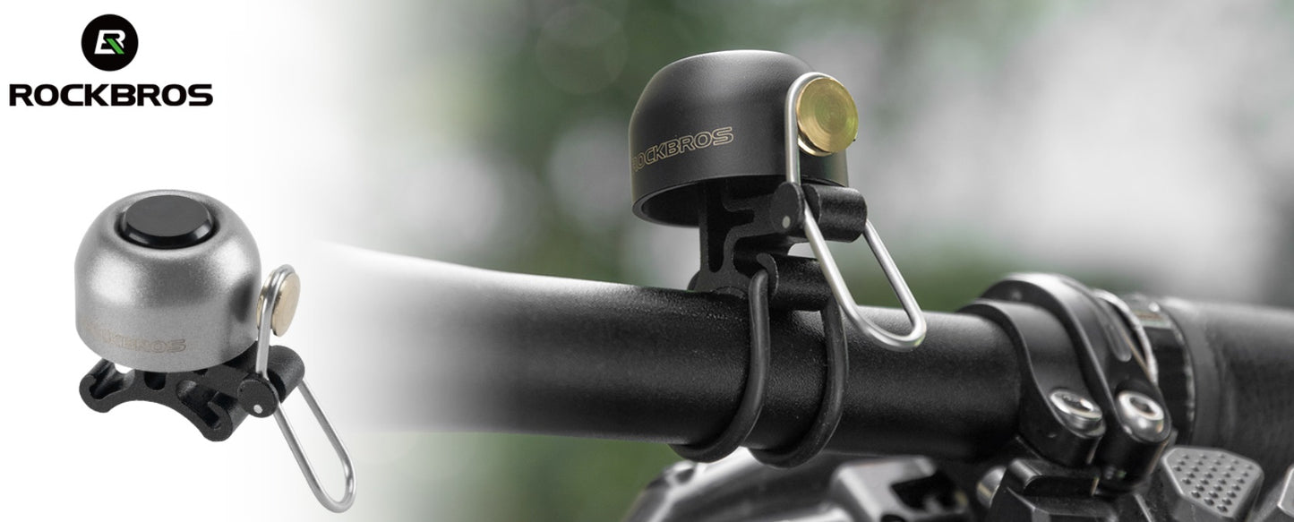 ROCKBROS Fahrradklingel Lenker Klassisch, Mountainbike Retro Fahrradglocke Laut Klingel Fahrrad Kupfer Bike Bell für 22-34mm