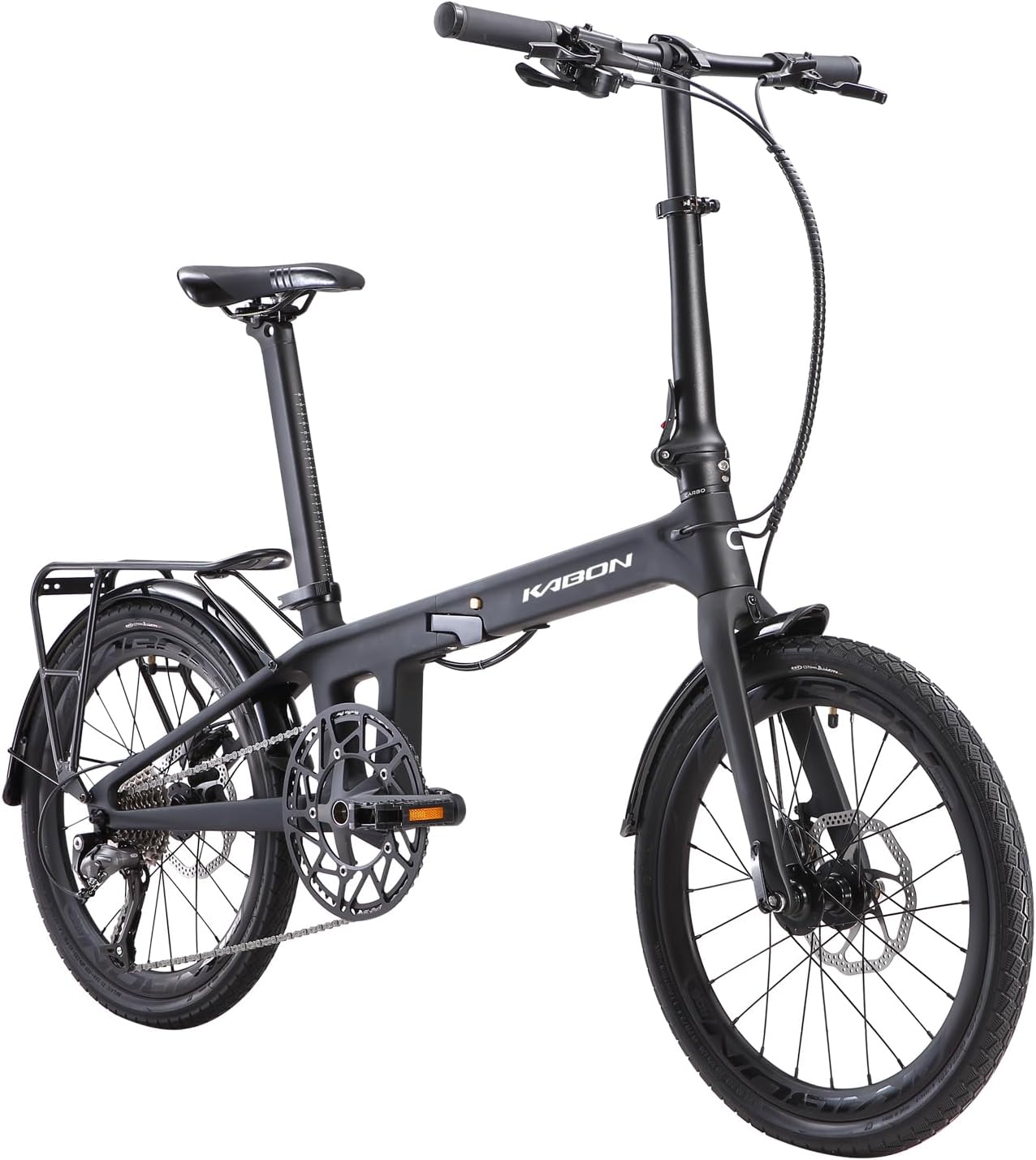 KABON City Faltrad Carbon Shimano Altus 9S 20 Zoll mit Carbon Laufrädern
