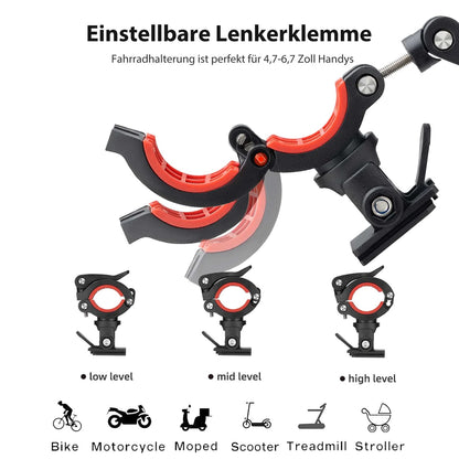 ROCKBROS Fahrrad Handyhalterung Motorrad Halter Lenker 360° Universal Smartphone
