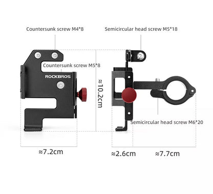 ROCKBROS Fahrrad Handyhalter Lenker Telefonhalterung für Smartphone 4,7-7,09 Zoll