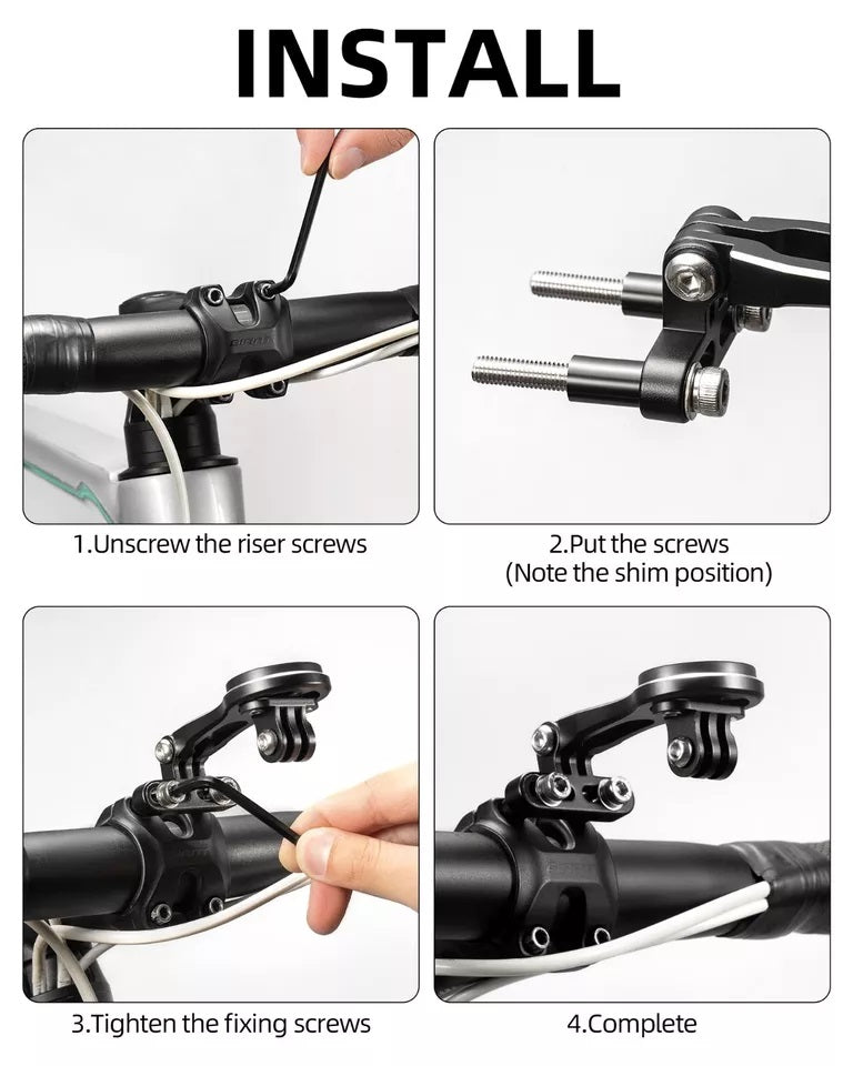ROCKBROS Fahrradcomputer Halterung für Garmin Bryton Wahoo GPS Lenkerhalter Alu