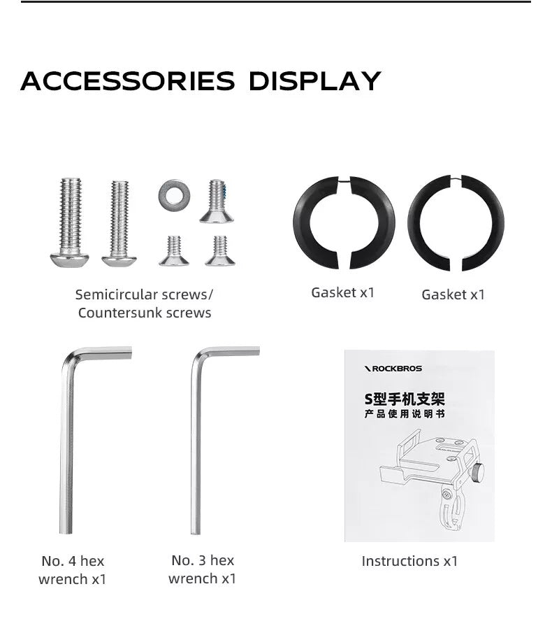 ROCKBROS Fahrrad Handyhalter Lenker Telefonhalterung für Smartphone 4,7-7,09 Zoll