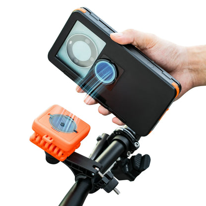 ROCKBROS Fahrrad Handyhalterung Magnetische, 4,7–6,9 Zoll Smartphones, Lenkerhalterung 22,2–31,8 mm