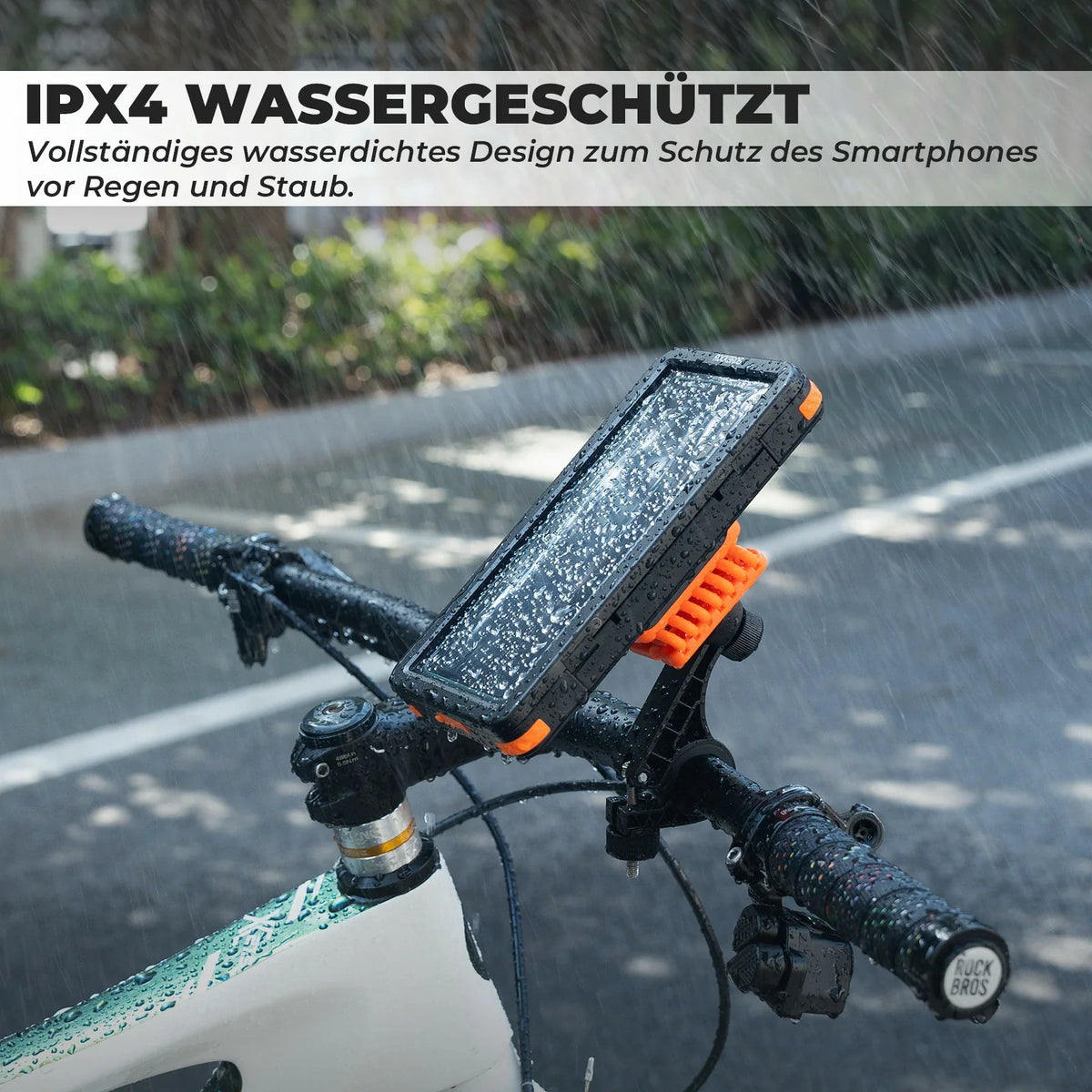 ROCKBROS Fahrrad Handyhalterung Magnetische, 4,7–6,9 Zoll Smartphones, Lenkerhalterung 22,2–31,8 mm