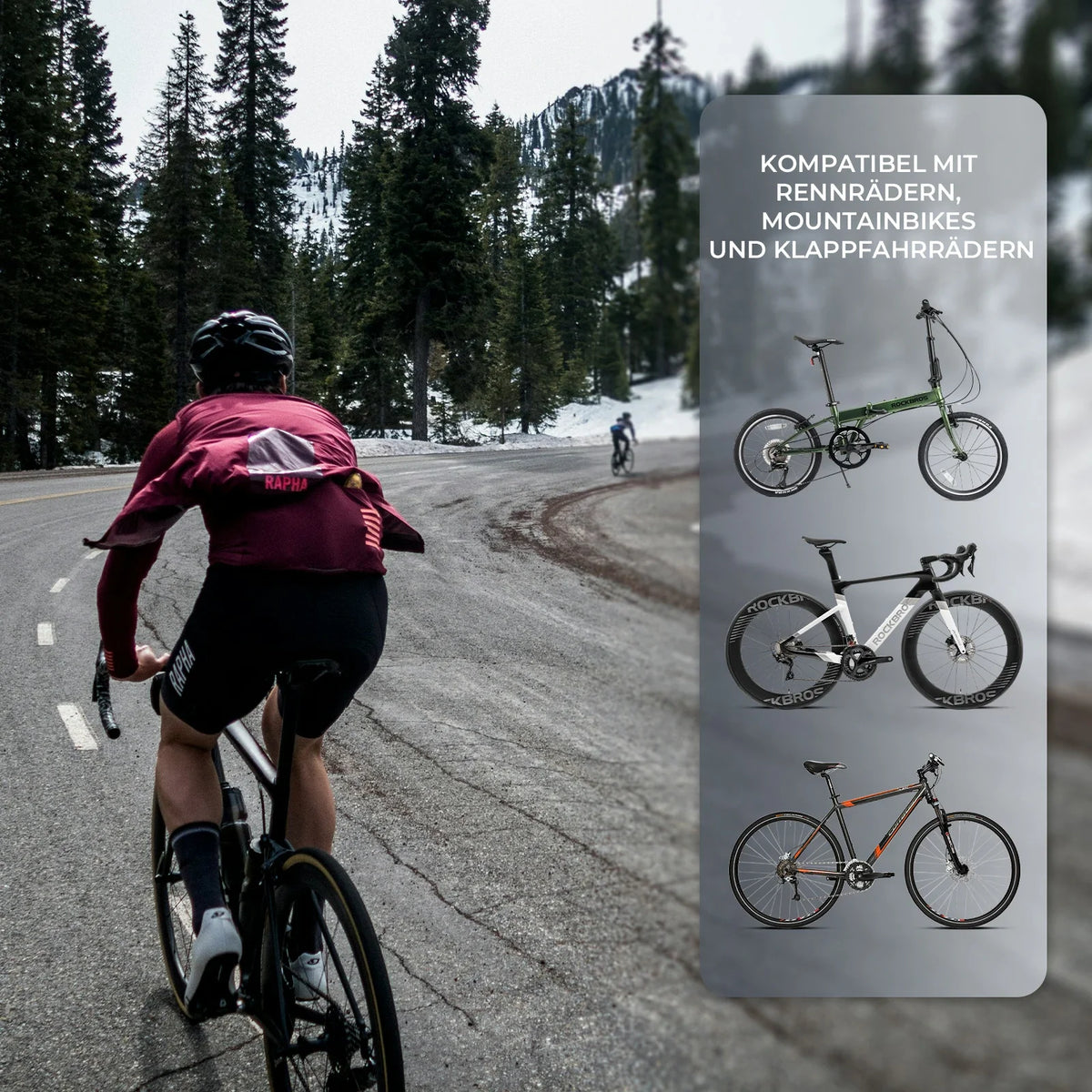 ROCKBROS Fahrrad Handyhalterung Magnetische, 4,7–6,9 Zoll Smartphones, Lenkerhalterung 22,2–31,8 mm