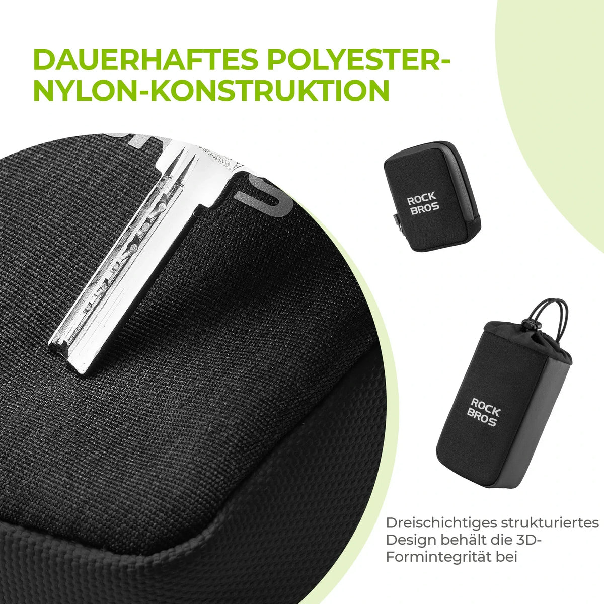 ROCKBROS Fahrrad Satteltasche mit Flaschenhalter und 0,3L Mini Tragbare Fahrradsatteltasche