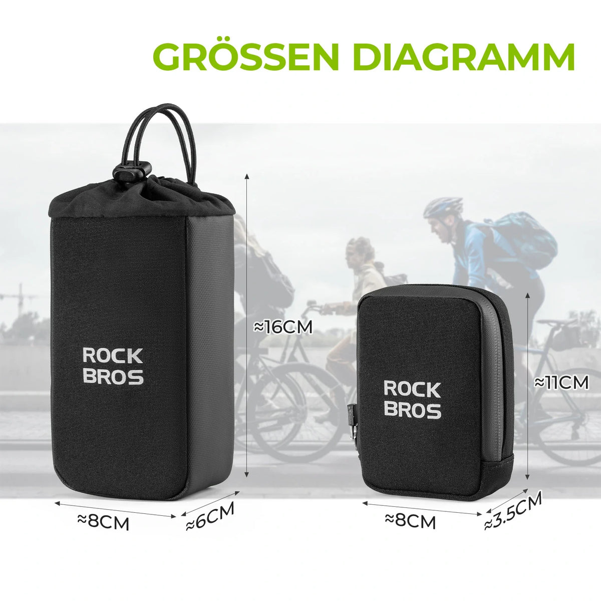 ROCKBROS Fahrrad Satteltasche mit Flaschenhalter und 0,3L Mini Tragbare Fahrradsatteltasche