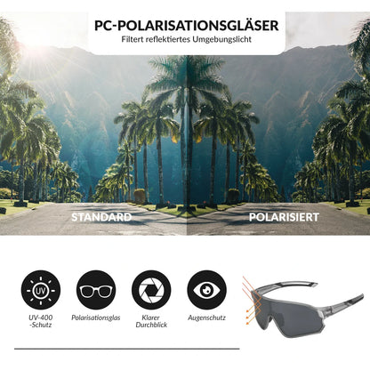 ROCKBROS Federleichte Polarisierte Fahrradbrille (UV400)