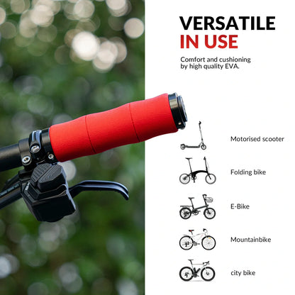 ROCKBROS Fahrradgriffe rutschfeste Eva Schwamm Fahrrad Lenkergriffe mit Aluminium 22MM