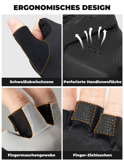 ROCKBROS Fahrradhandschuhe Sommer Fingerlose, rutschfest & Atmungsaktiv, Sporthandschuhe
