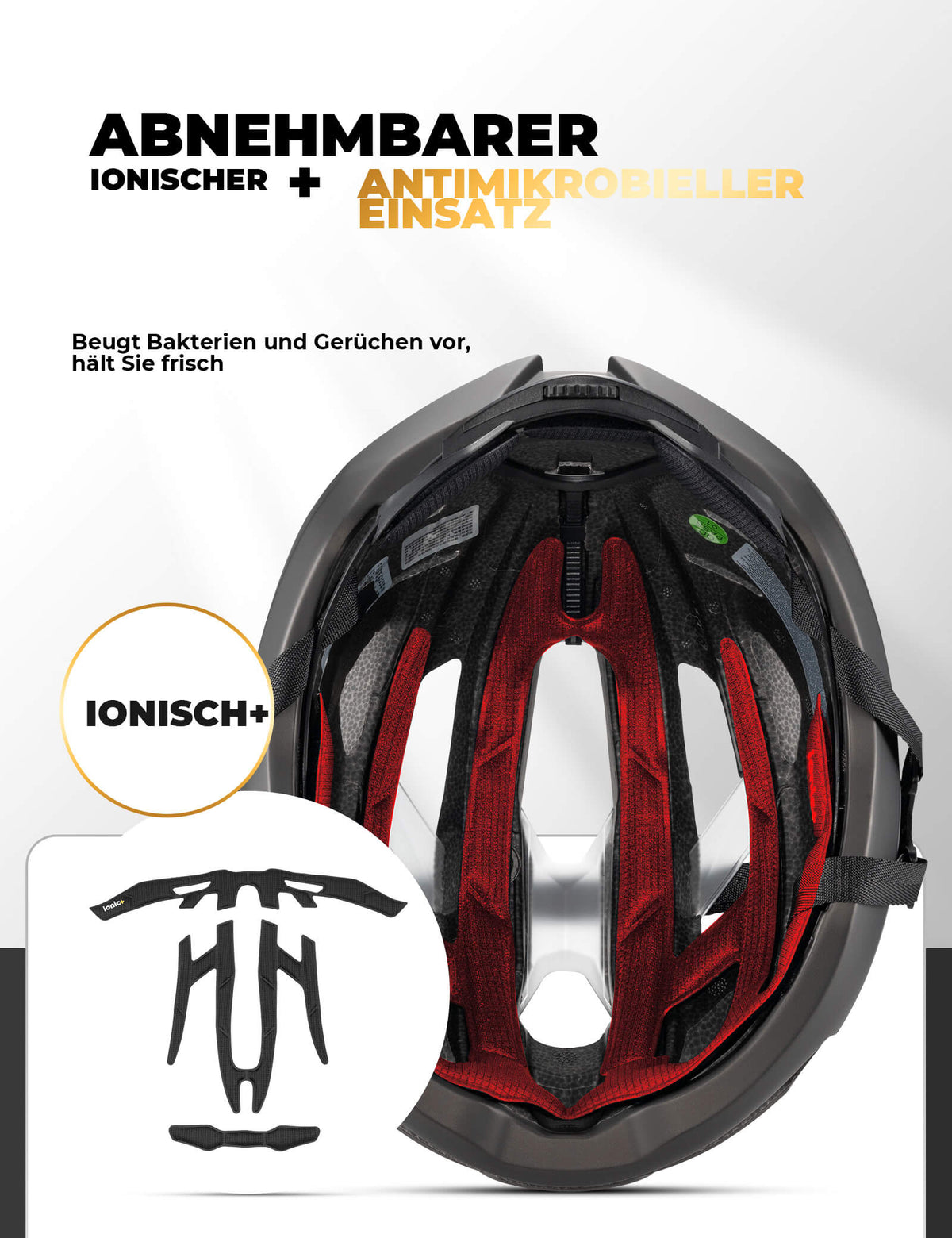 ROCKBROS Fahrradhelm mit Verstärkungsrahmen 58-62cm