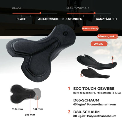 ROCKBROS Fahrradhose Kurz Gepolstert Herren