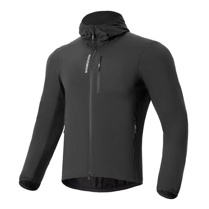ROCKBROS Fahrradjacke Herren Warm Winddicht Wasserabweisend Mit Fleece Reflektierend