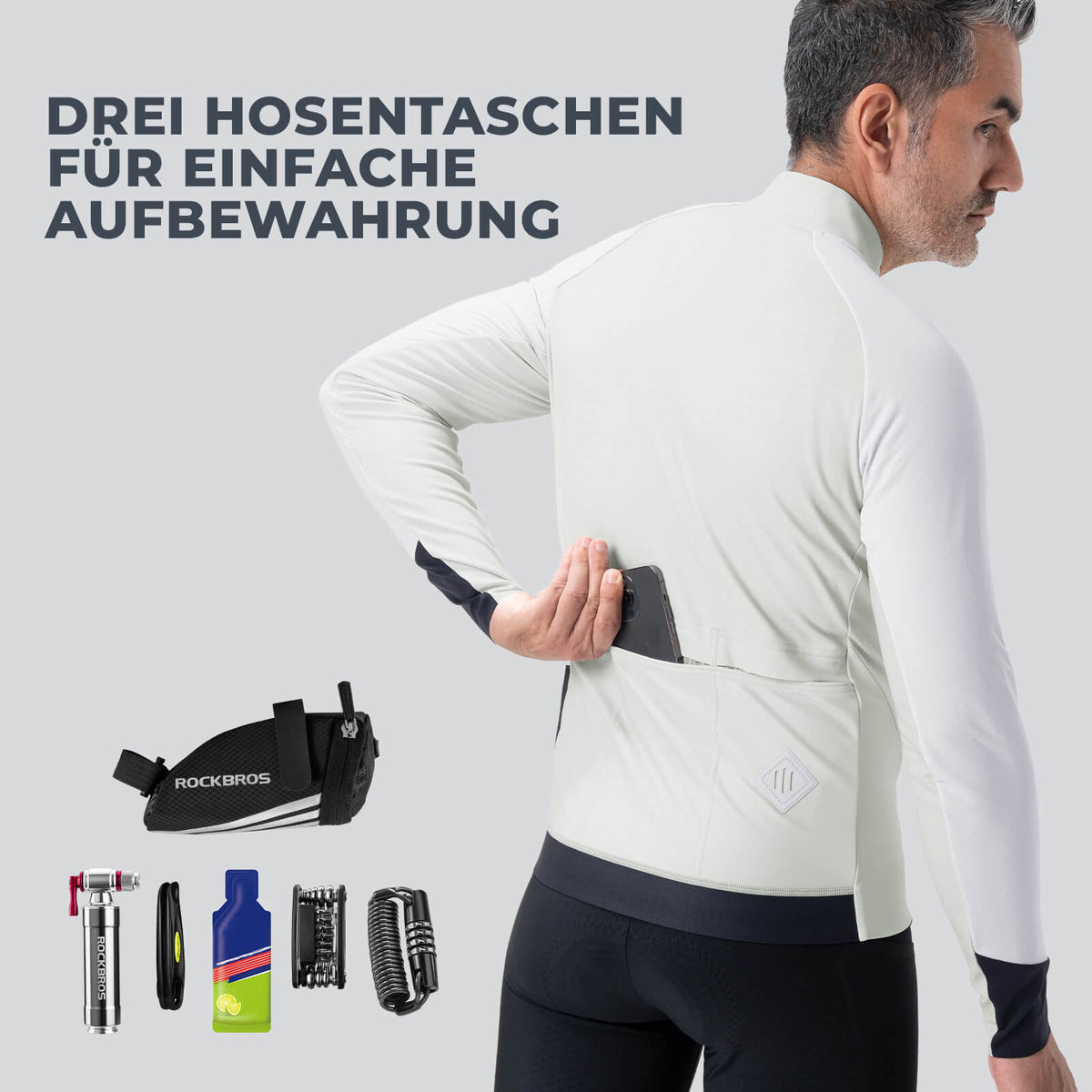 ROCKBROS Fahrradjacke mit Reflexelementen Atmungsaktiv & Praktisch Herren
