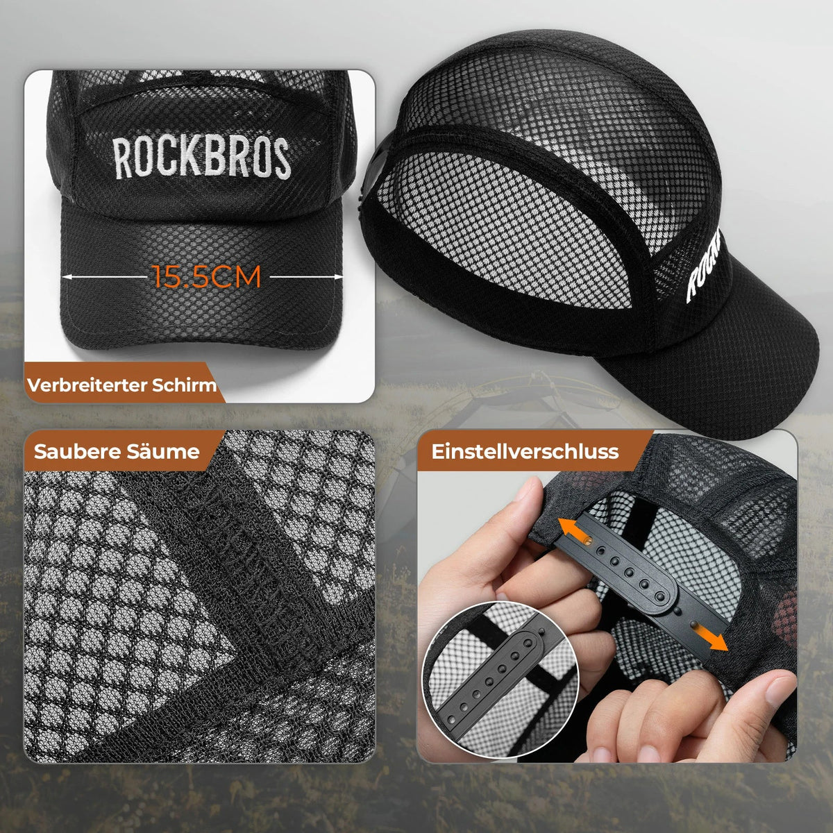 ROCKBROS Fahrradkappe trocknend Outdoor Sport Caps UV Schutz Kappe