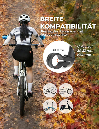 ROCKBROS Fahrradspiegel, 360° Verstellbar Blendfrei, Konvexer Rückspiegel mit HD-Glas Bruchfest