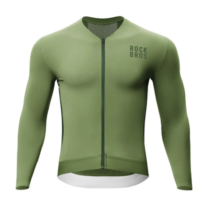 ROCKBROS Fahrradtrikot Radtrikot Langarm Herren, Atmungsaktiv und Schnelltrocknend, Elastisches