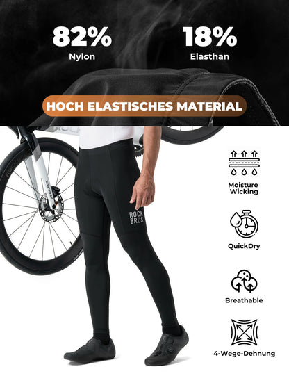 ROCKBROS Herren Fahrradhose - 3D Ergonomischer Schnitt, 6H+