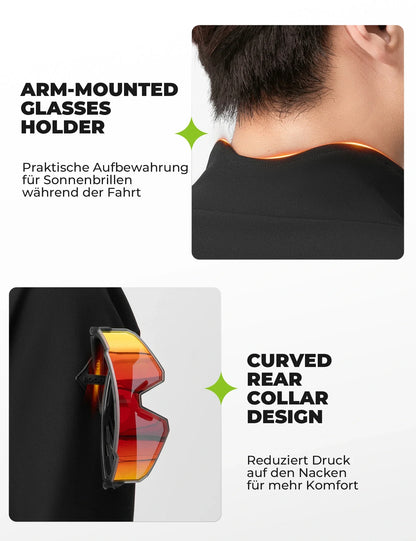 ROCKBROS Herren Fahrradjacke mit 3-Schicht-Technologie - Winddicht, Atmungsaktiv, Reflektierend