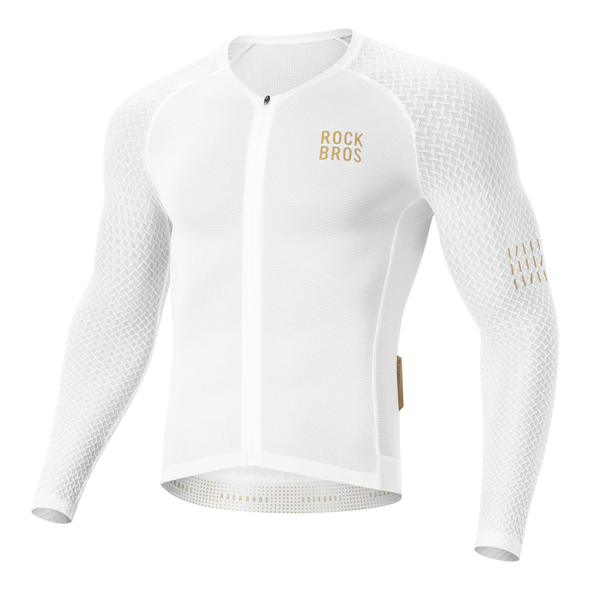 ROCKBROS Herren Langarm-Radtrikot Atmungsaktiv Reflektierend mit 3D-Schnitt