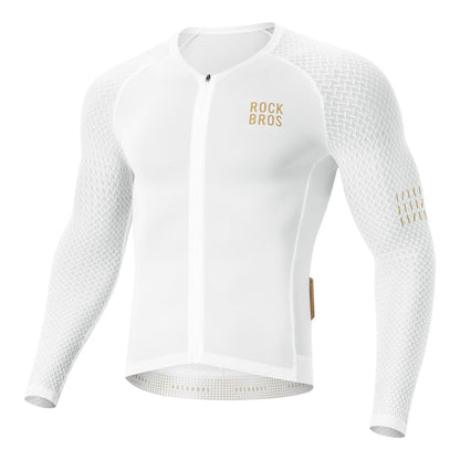 ROCKBROS Herren Langarm-Radtrikot Atmungsaktiv Reflektierend mit 3D-Schnitt