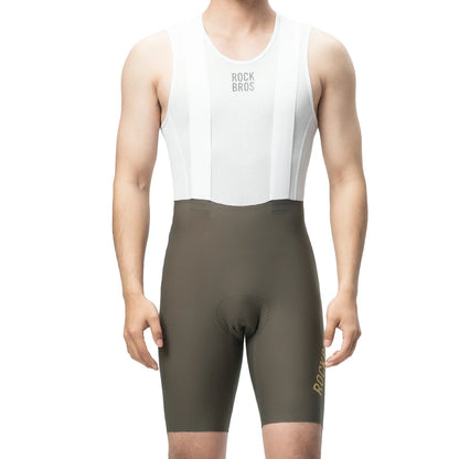 ROCKBROS Herren Radlerhose mit Träger Gepolstert, Fahrradhose Kurz, Atmungsaktive schnelltrocknende
