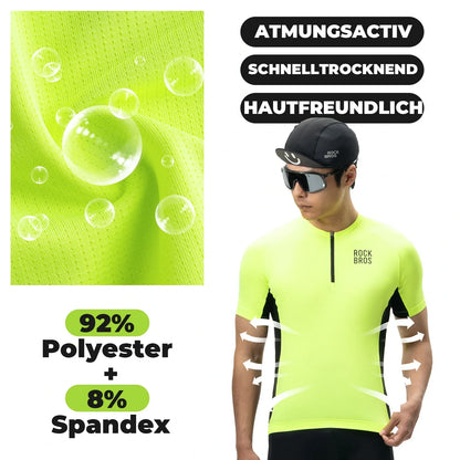 ROCKBROS Herren Radtrikot Fahrradtrikot Kurzarm, Atmungsaktiv Fahrrad Trikot