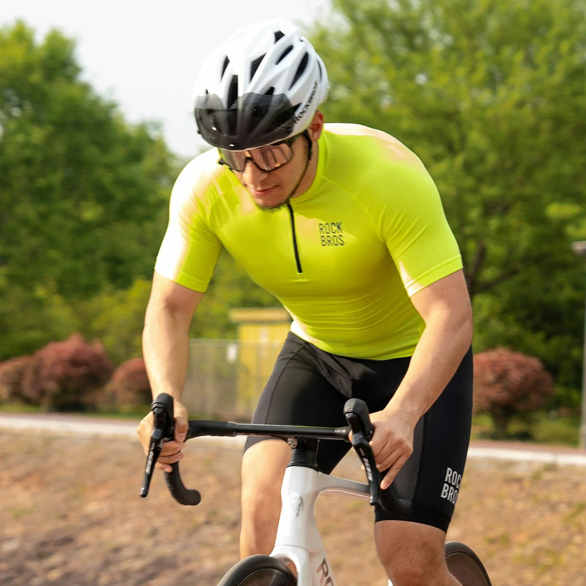 ROCKBROS Herren Radtrikot Fahrradtrikot Kurzarm, Atmungsaktiv Fahrrad Trikot