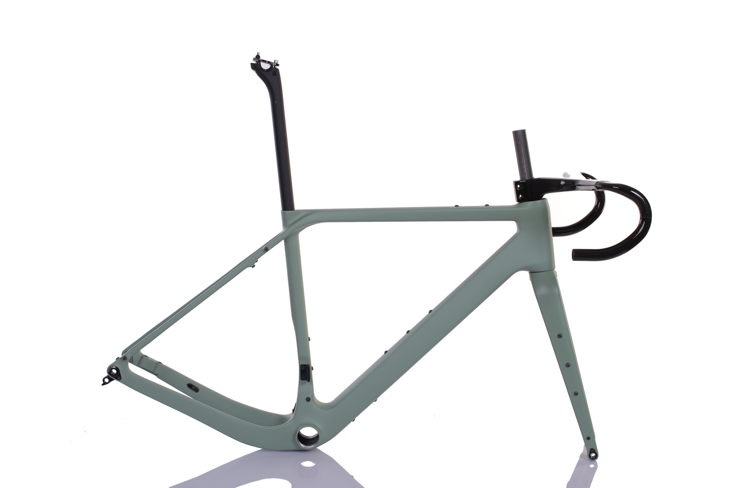 RINOS Gravel Rahmenset mit Gabel Sattelstütze Lenker Carbonfaser T800 Chameleon Farbe
