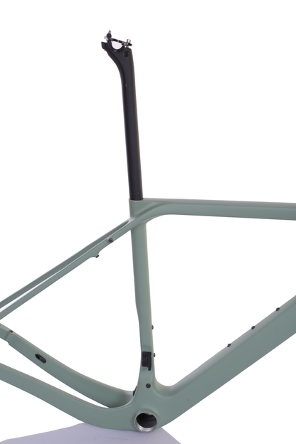 RINOS Gravel Rahmenset mit Gabel Sattelstütze Lenker Carbonfaser T800 Chameleon Farbe