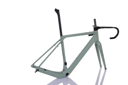 RINOS Gravel Rahmenset mit Gabel Sattelstütze Lenker Carbonfaser T800 Chameleon Farbe