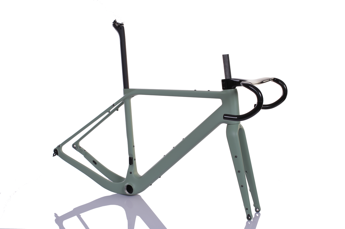 RINOS Gravel Rahmenset mit Gabel Sattelstütze Lenker Carbonfaser T800 Chameleon Farbe
