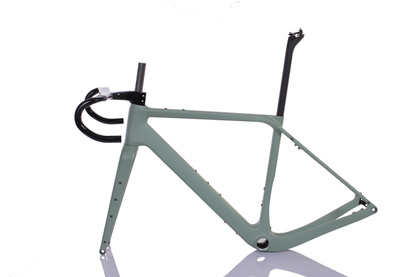 RINOS Gravel Rahmenset mit Gabel Sattelstütze Lenker Carbonfaser T800 Chameleon Farbe
