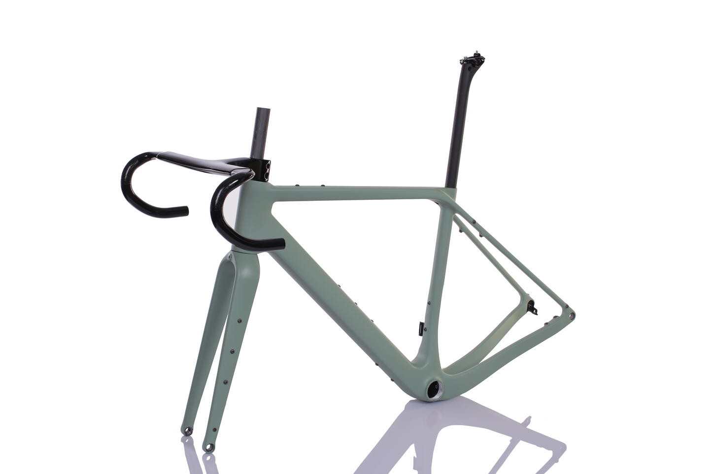 RINOS Gravel Rahmenset mit Gabel Sattelstütze Lenker Carbonfaser T800 Chameleon Farbe