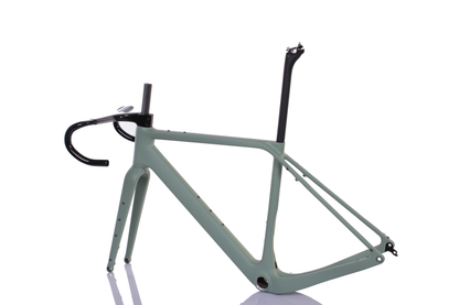 RINOS Gravel Rahmenset mit Gabel Sattelstütze Lenker Carbonfaser T800 Chameleon Farbe
