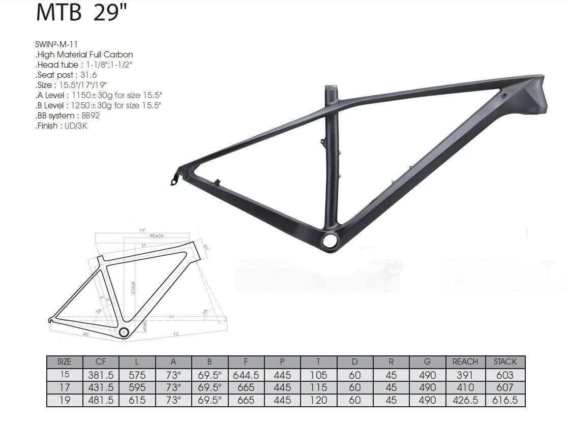 RINOS Gaia2.0 Carbon MTB Shimano Deore 12 Gänge Rockshox Hardtail