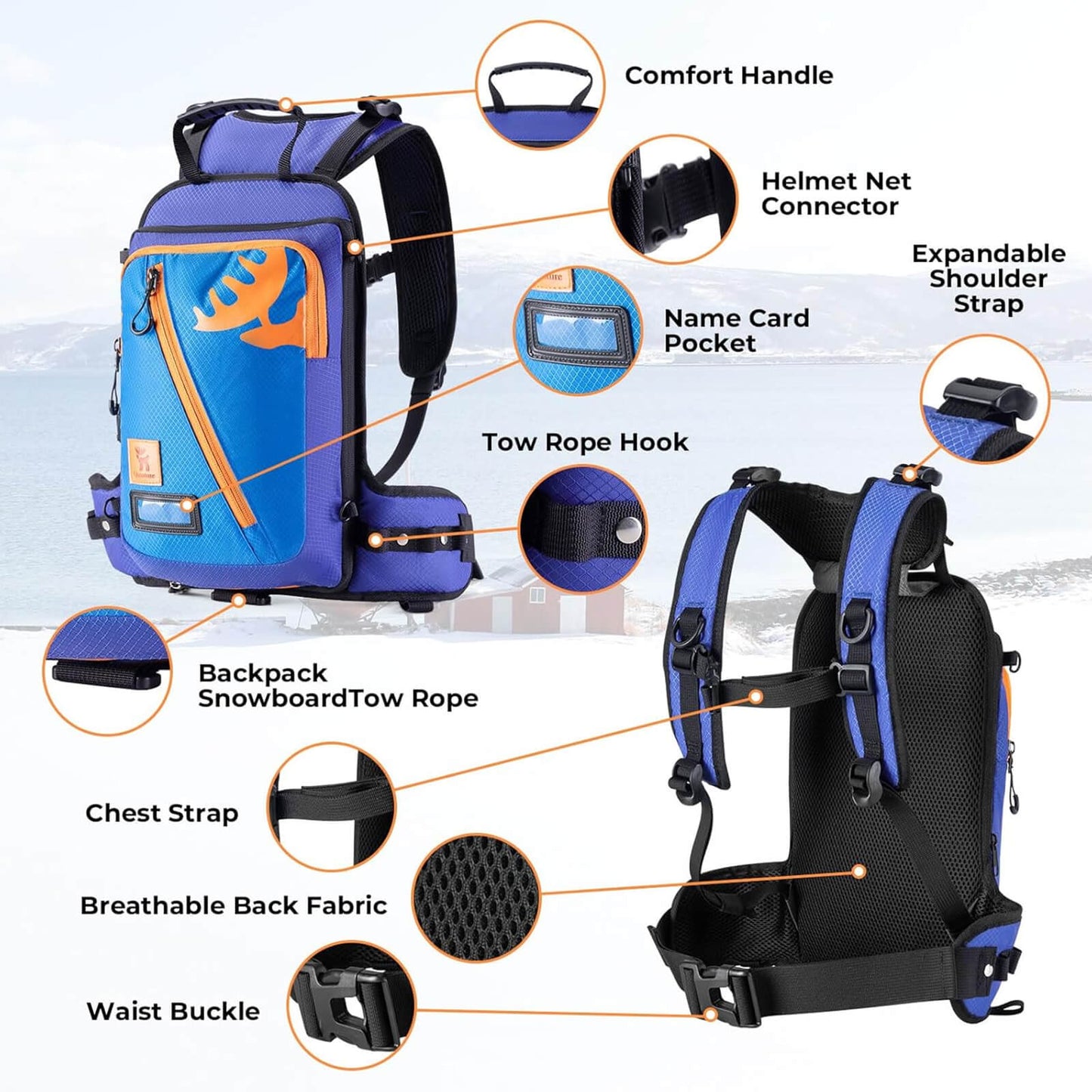 Kinder Ski-Trainingsrucksack mit Gurt Qunature