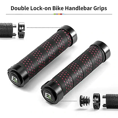 ROCKBROS Lenkergriffe Anti-Rutsch Fahrradgriffe Lock-On Design Fahrrad Griffe
