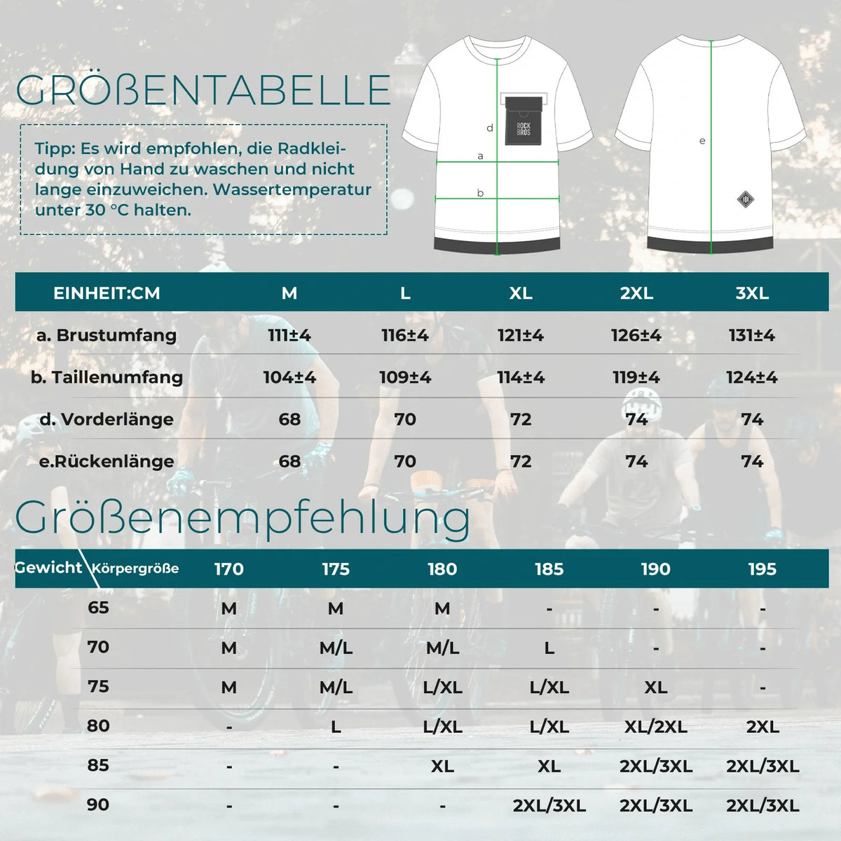 ROCKBROS Mountainbike Radtrikot Kurzarm Herren mit Magnet Brusttasche