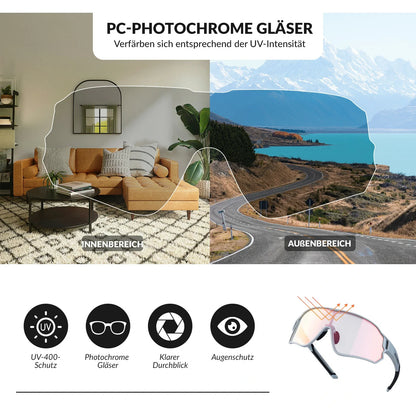ROCKBROS Dynamische Radbrille mit UV400-Sonnenfilter