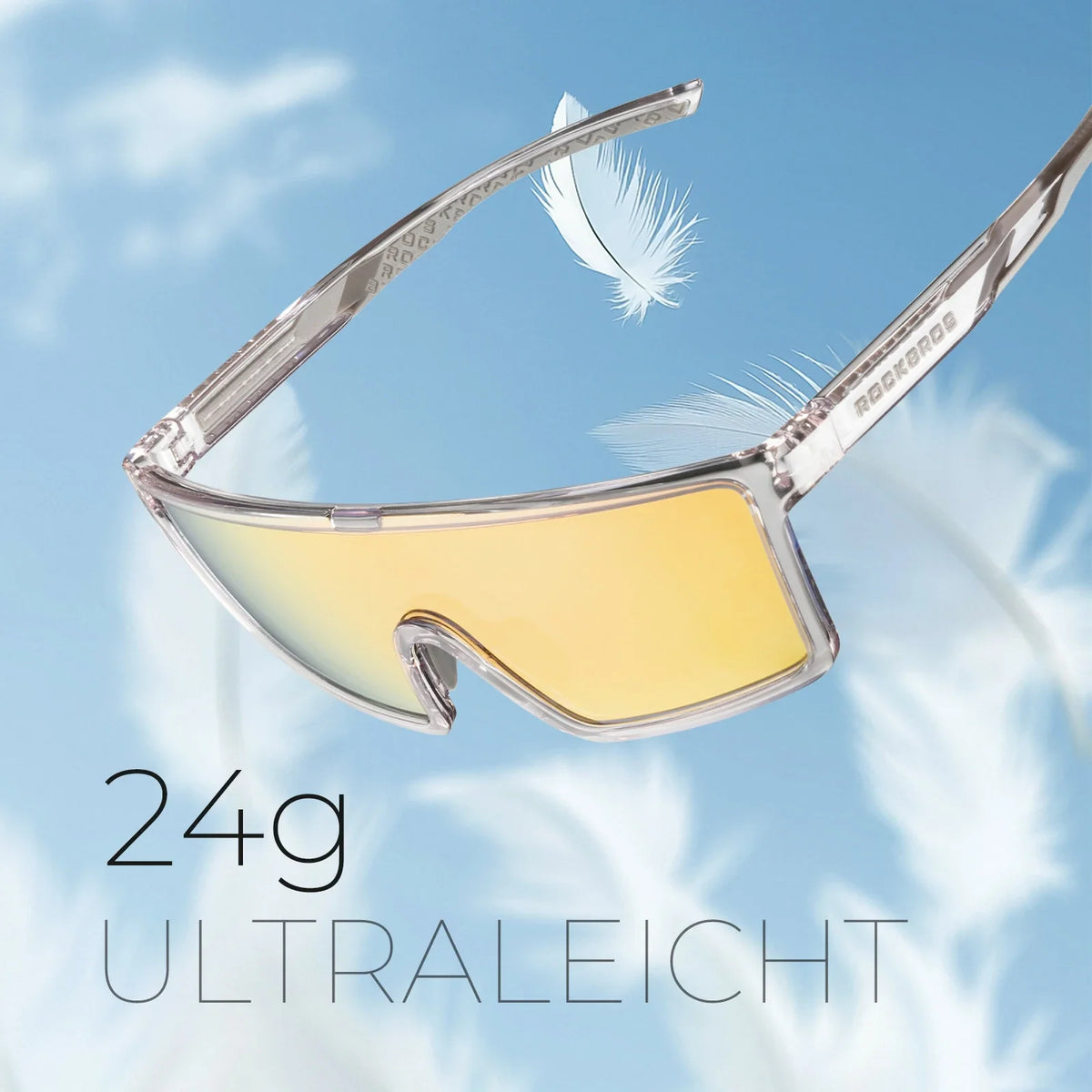 ROCKBROS Polarisiert Fahrradbrille, UV400 mit TR90 Rahmen