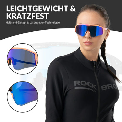 ROCKBROS Polarisierte Fahrradbrille mit Verstellbaren Bügeln