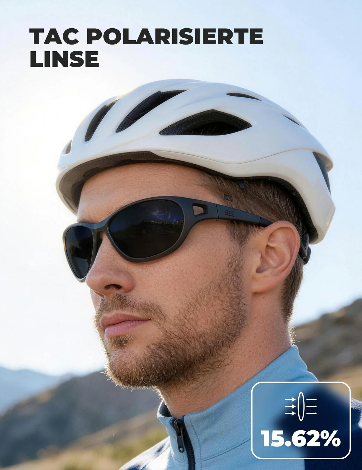 ROCKBROS Polarisierte Sportsonnenbrille SP394 Ultralight & UV400