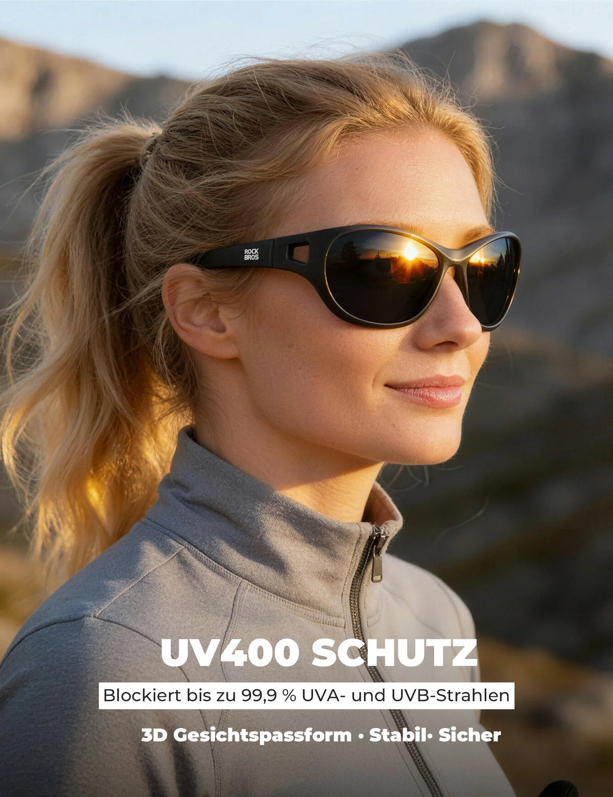 ROCKBROS Polarisierte Sportsonnenbrille SP394 Ultralight & UV400