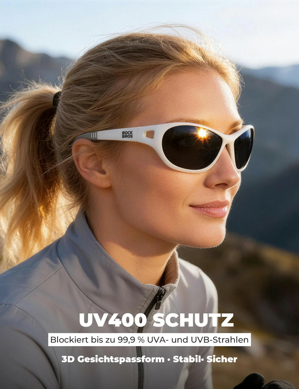 ROCKBROS Polarisierte Sportsonnenbrille SP394 Ultralight & UV400