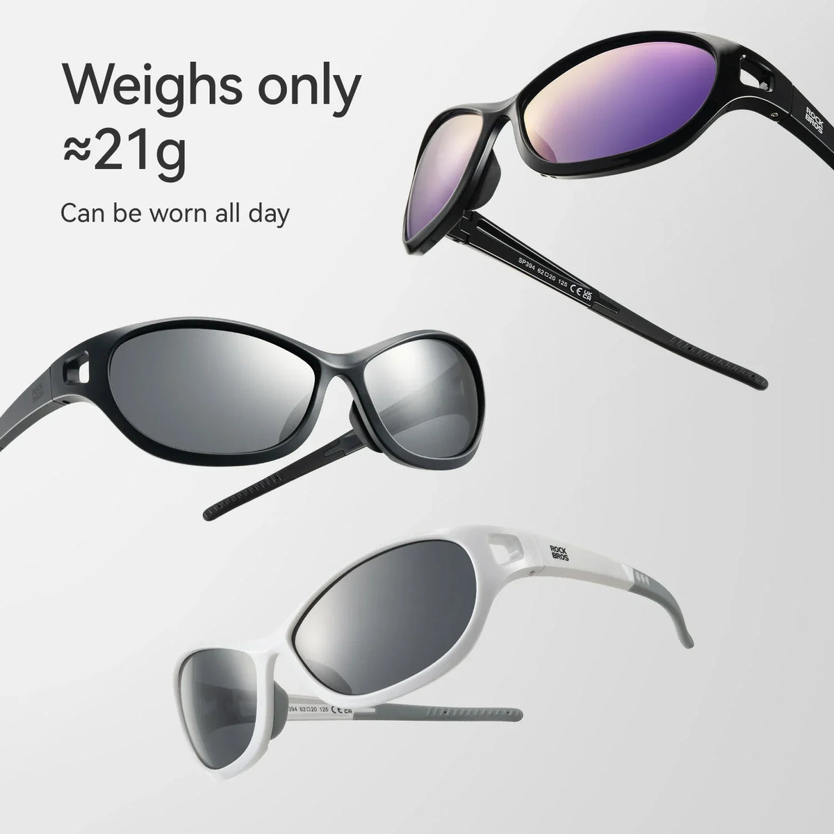 ROCKBROS Polarisierte Sportsonnenbrille SP394 Ultralight & UV400